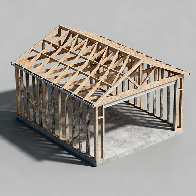 Shed Roof Design with Trusses