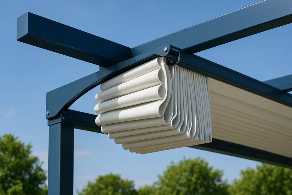 Modern Foldable Shade System for Balcony Shed and Outdoor Spaces